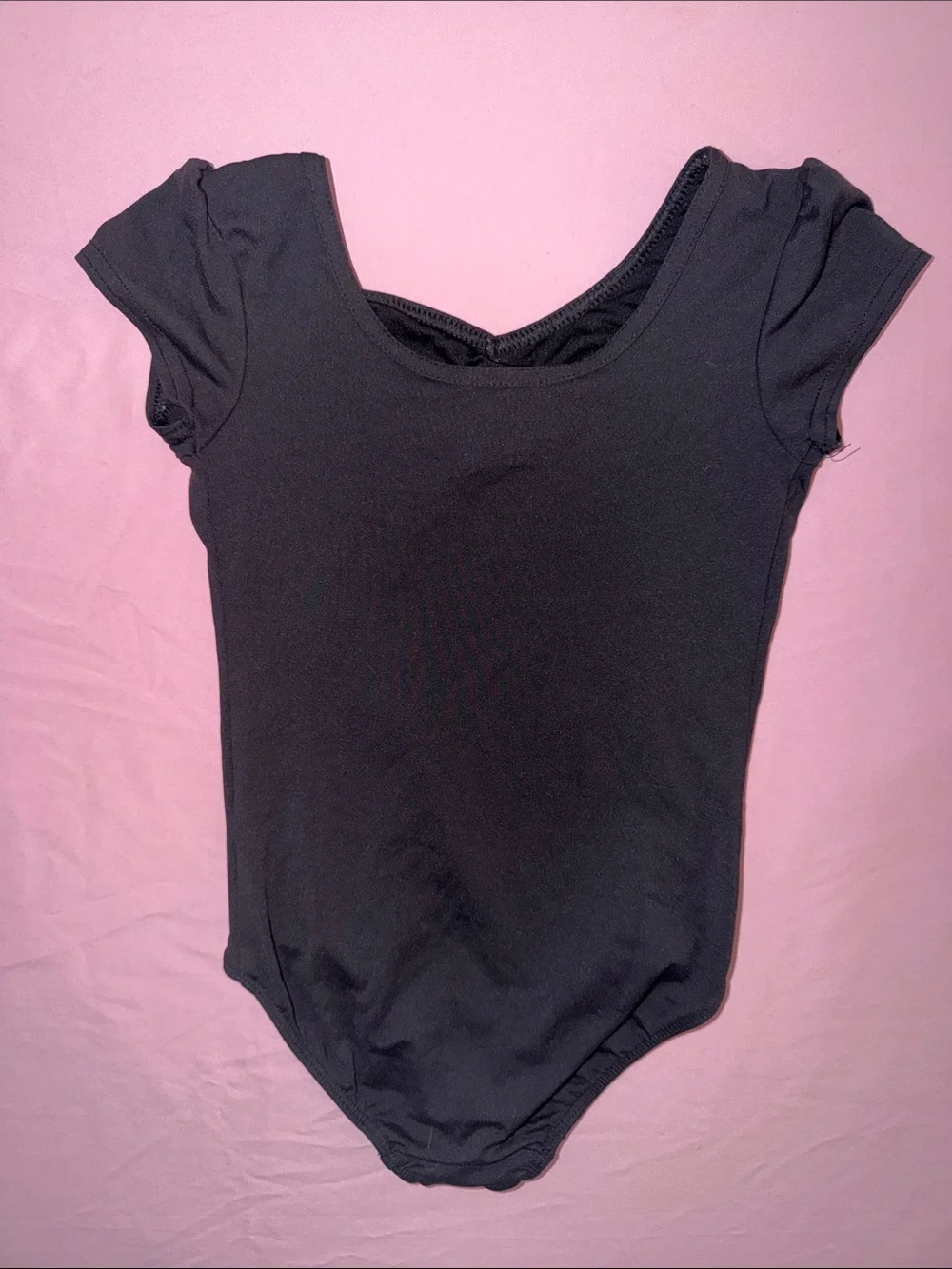 Danskin Black Short Sleeve Dance Leotard